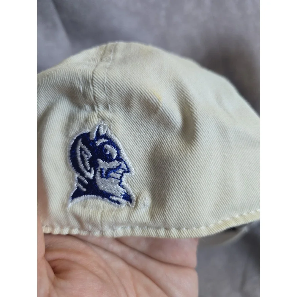 Duke Blue Devils Top Of The World Hat Cap Size M/L One-Fit Flex Cream Blue NCAA